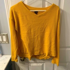 Yellow waffle knit long sleeve children’s XL